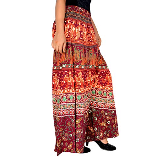 Image of Rajvila Women's Cotton Regular Fit Printed Palazzo for Women (P38NT 0007)