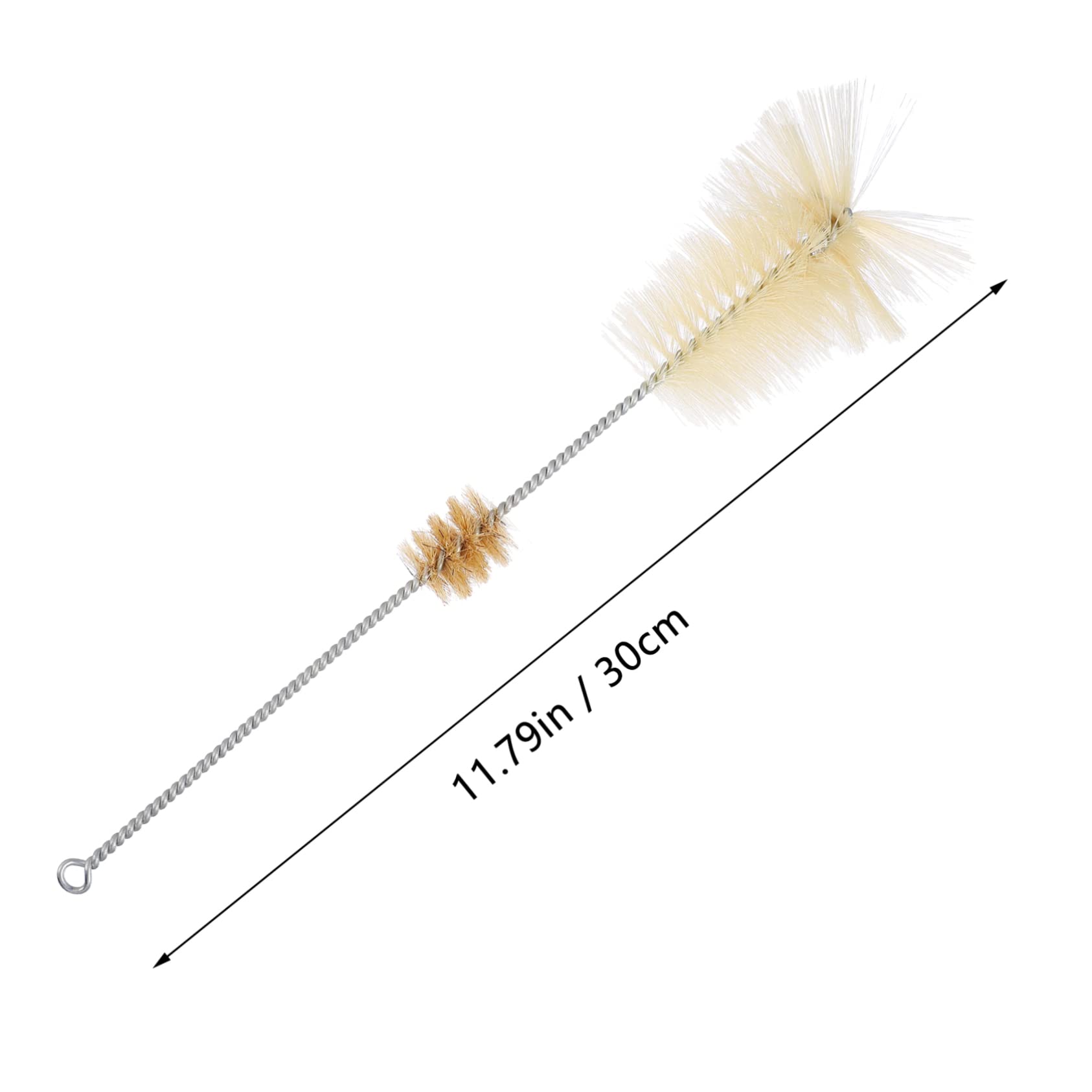 HOMOCONO 4pcs Bottle Brush Erlenmeyer Brush Cup Scrubber Tube Cleaning Brush Round Bottle Scrub Brush Water Filter Pipe Cleaning Brush Straws Boiling Flask Brush Beige Pig Hair