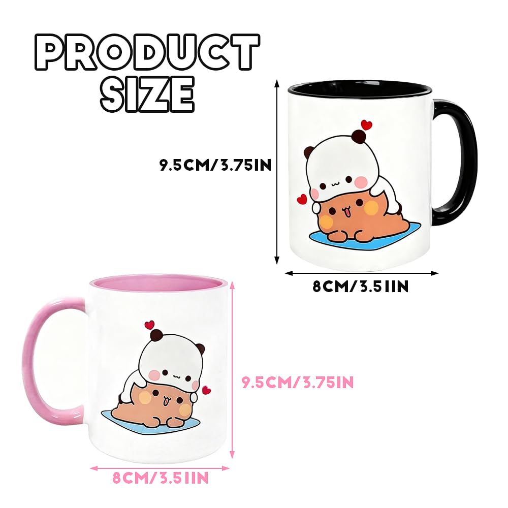 Bubu Dudu Tazza, 2 Pezzi Carino Tazza Simpatica, 330 ML Tazza in Ceramica, Tazze Colazione, per Tè e Caffè, Regalo Commovente per Persone Care, Familiari, Amici e Colleghi