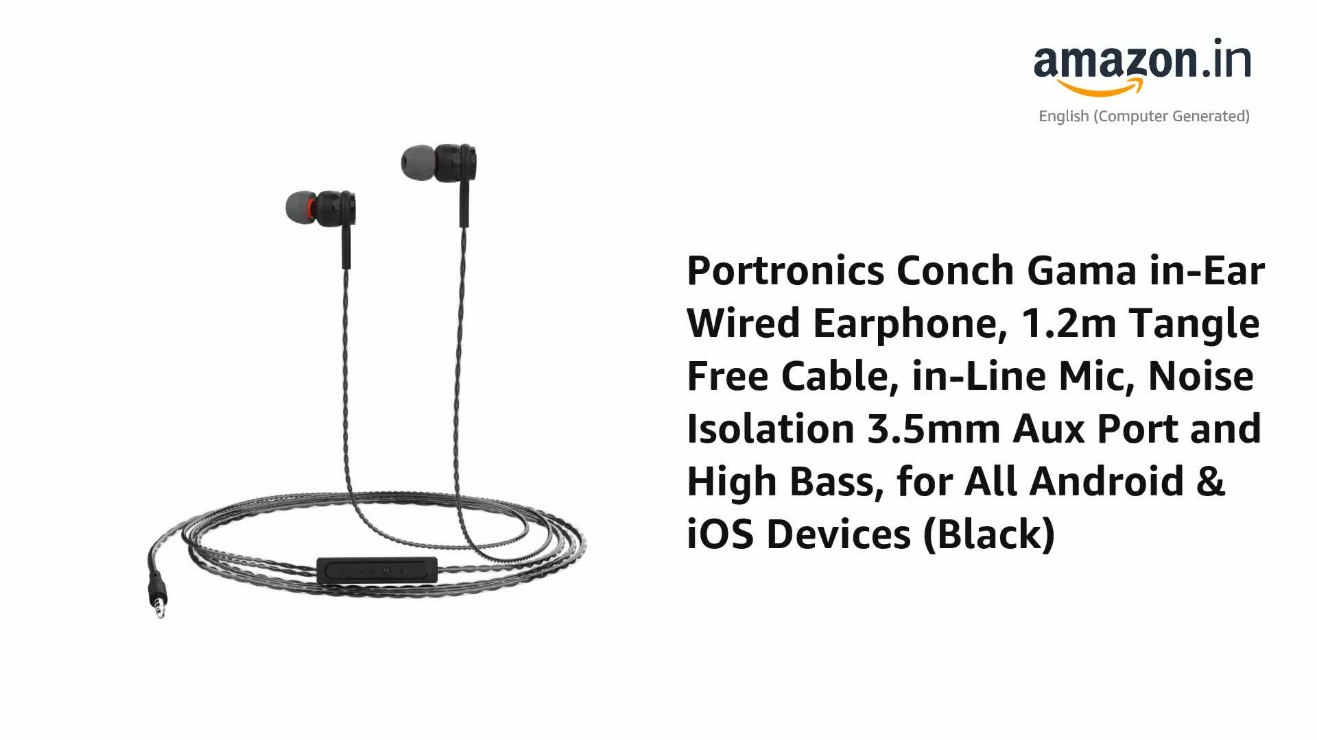 Portronics Conch Gama in-Ear Wired 