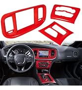LAIKOU 3PCs Dashboard DVD Navigation Screen Frame & Center Control Air Conditioning Button & Gear...