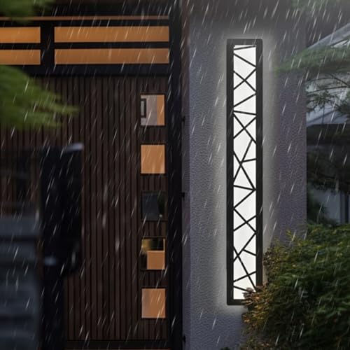 Lampe murale noir acrylique créative IP65 éclairages murales extérieur rectangle