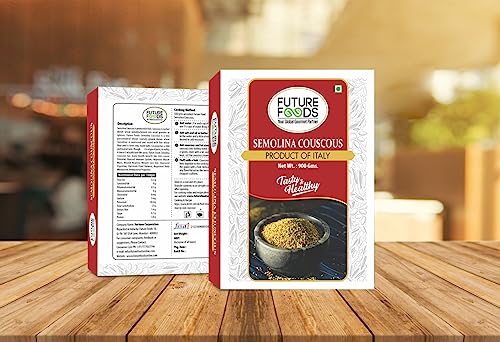 Image of Future Foods Semolina Couscous 900g (Pack of 2)| Mild and Neutral Taste | Light and Fluffy Texture | Good Fiber Source | with Multiple Health Benefits | Helps Lower Cholesterol