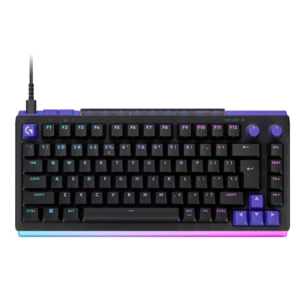Logitech G 512 X 75 DUAL SWAP, Hot-Swap TMR analogowa/mechaniczna klawiatura do gier, częstotliwość odpytywania 8K, niestandardowe uruchamianie 0,1-4,0 mm, RAPID TRIGGER, LIGHTSYNC RGB, przewodowa