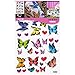 Generic Art Applique - Schmetterlings-Herz-Aufkleber - Aufkleber für Auto, Motorrad, Fahrrad, Roller, Skateboard, Laptop, Helm, Wohnmobil - Wasserfest, transparentes Vinyl - 34x21cm, 39 Sticker