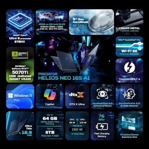 acer Predator Helios Neo 16S Laptop Gaming 16" OLED miniatura 3