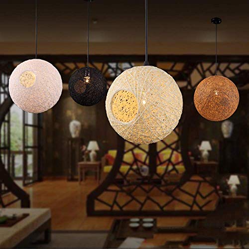 Lustre en rotin 60cm grand abat-jour tressé éclairage doux
