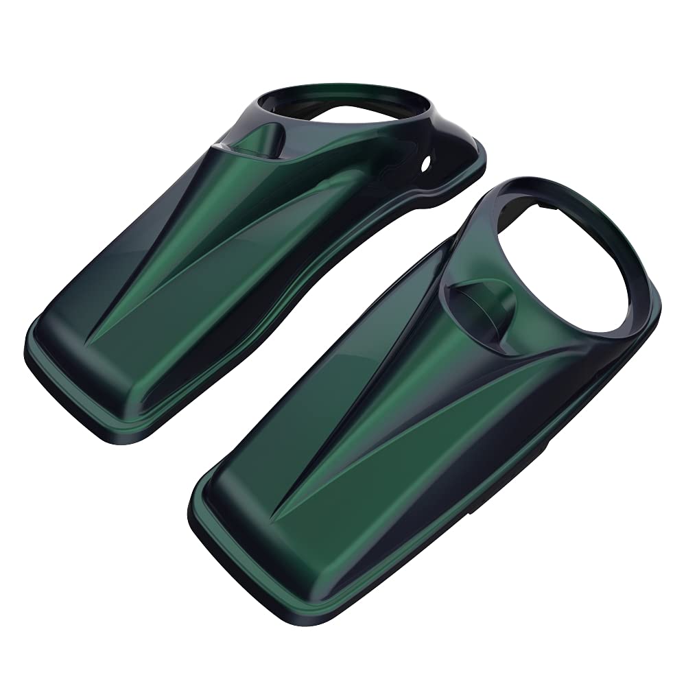 Moto Onfire 8'' Saddlebag Speaker Lids Covers Fit for 2014+ Harley Touring Road Glide - Snake Venom