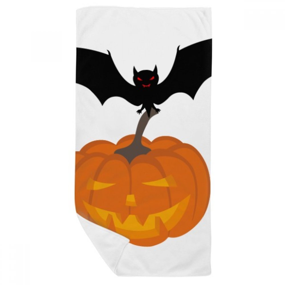 Serviette de bain Halloween bat citrouille multicolor 35x70cm douce