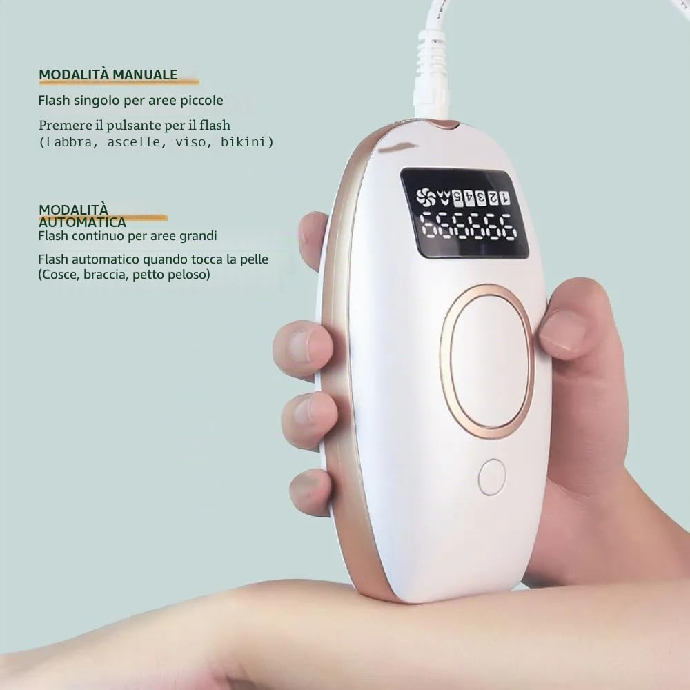 Epilatore laser depilazione per donna e uomo permanente laser ipl indolore,Luce Pulsata, Epilatore Laser per Donna,Uomo,Viso,Bikini,Corpo