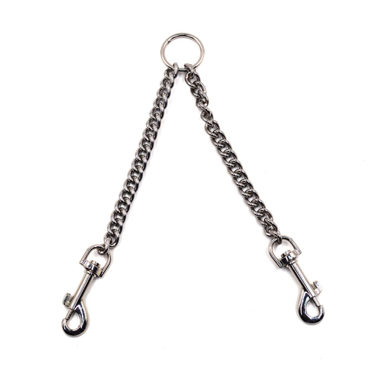 Totority Double Head Pet Pulling Rope Durable Stainless Iron Chain Strap for Dogs Fashionable Dual Leash Design for Training and Walks Pet Supplies