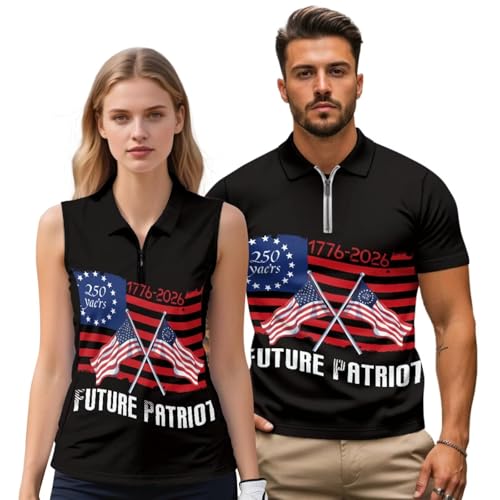 Polo para Parejas GULANGYU Camisa de Golf de Secado Rápido con Media Cremallera miniatura 1