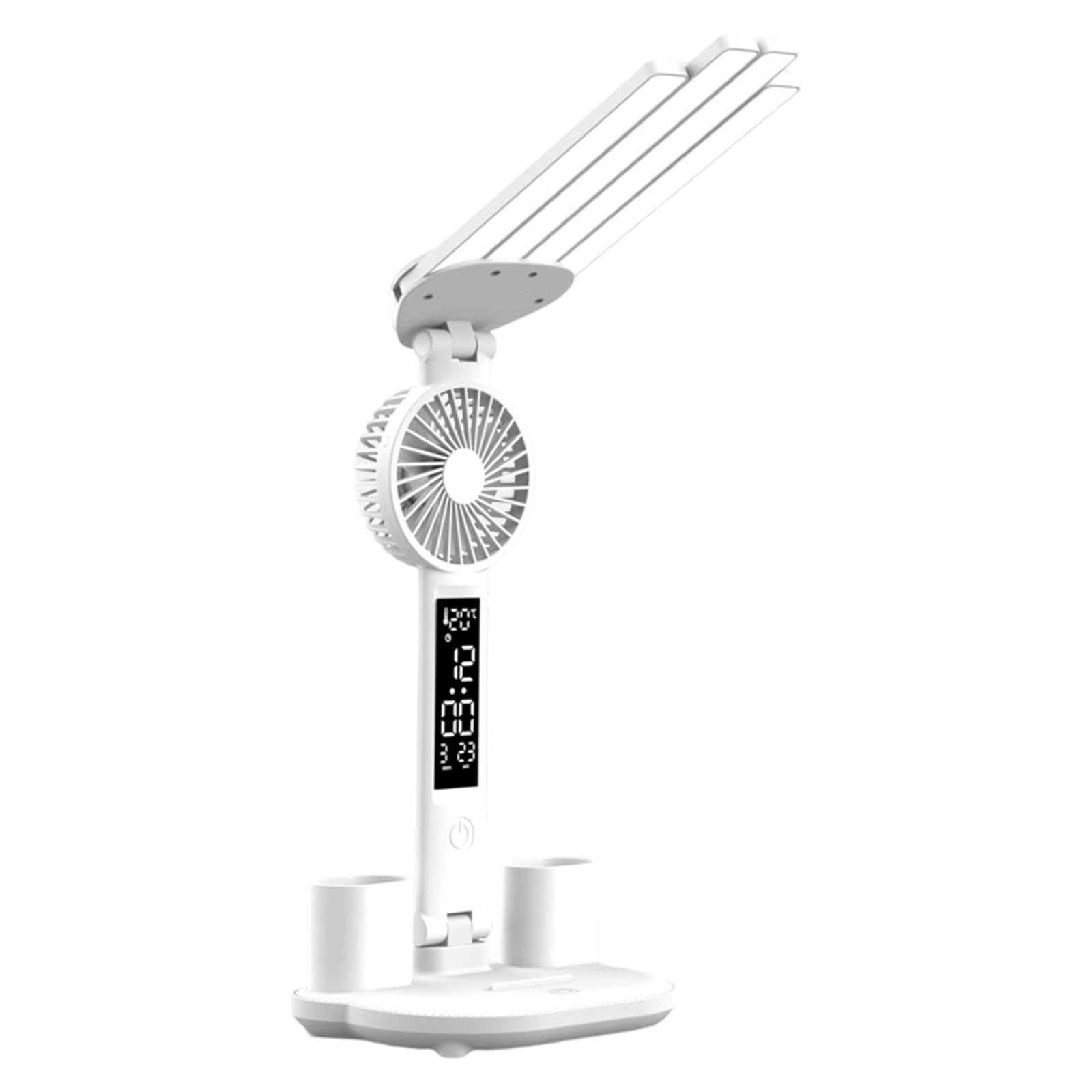 Hsyzygian Rechargeable Portable Table Light with Quiet Cooling Fan Eye Protections Tabletop Reading Lamp for Home Workstation Eye Protections Tabletop Reading Lamp