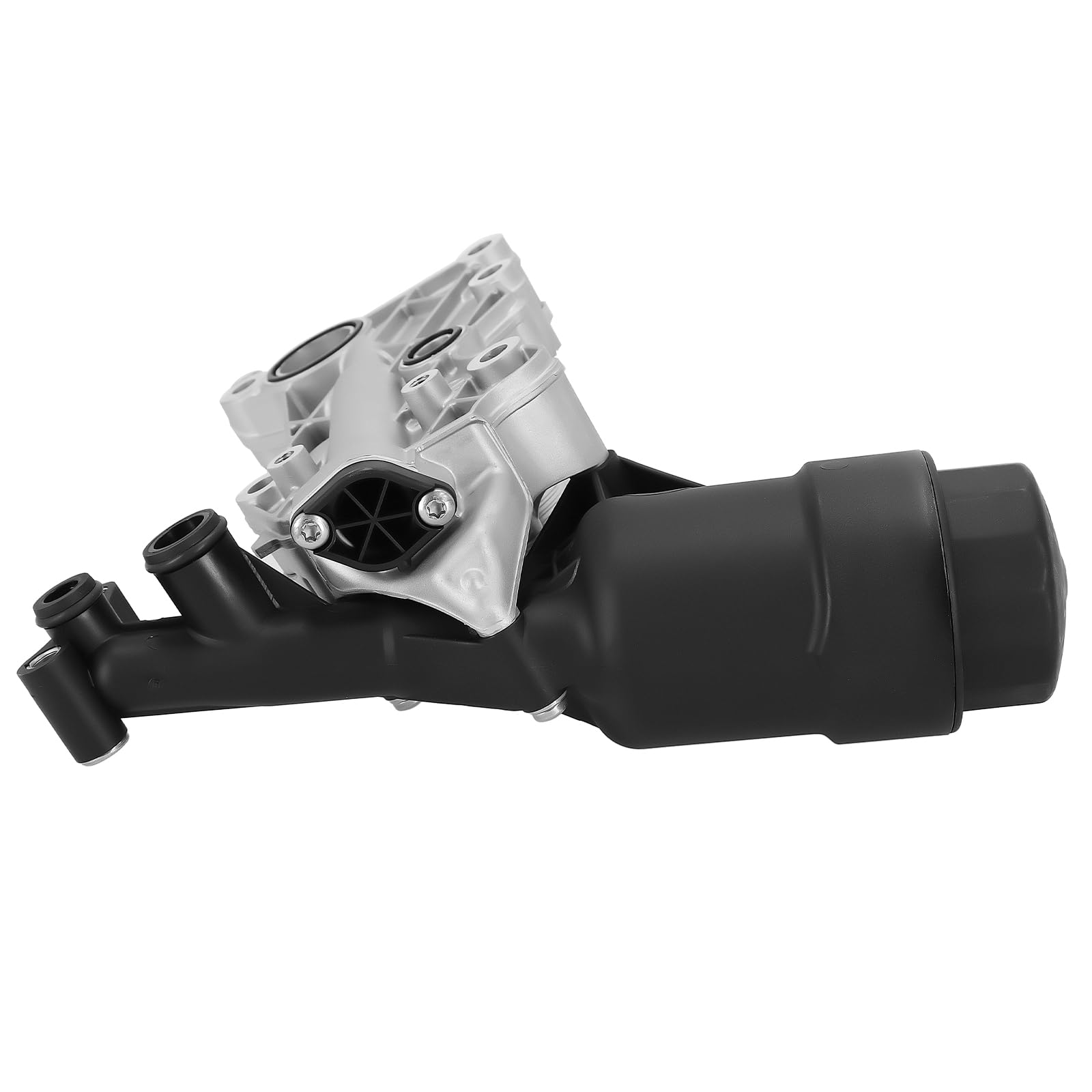 maXpeedingrods Obudowa filtra oleju, obudowa filtra oleju silnikowego z filtrem oleju i chłodnicą oleju do Mercedes-Benz klasy C W204 W205 2007-2018 A6511801310