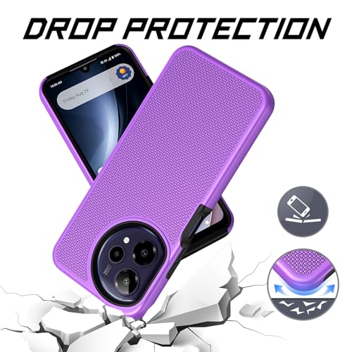 Funda para ATT Verge 2 carcasa robusta con protector pantalla silicona texturizada 3