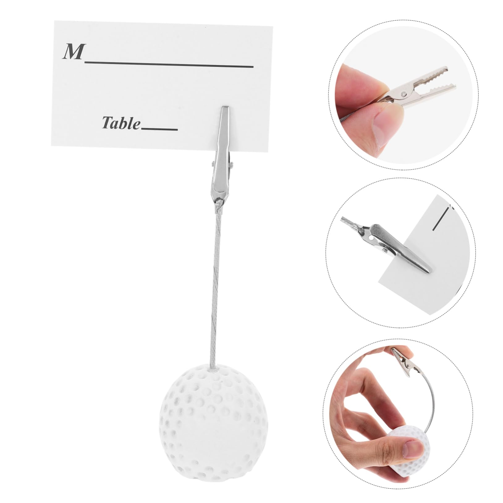 KOMBIUDA 8piezas Tarjetero De Golf Soporte para Tarjetas De Mesa Decoración De Mesas para Bodas Porta Tarjetas De Lugar Soporte para Clips De Fotos