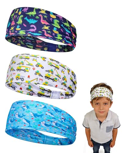 WINXMIN 3Pcs Bandeaux Transpiration pour Enfants,Élastique...