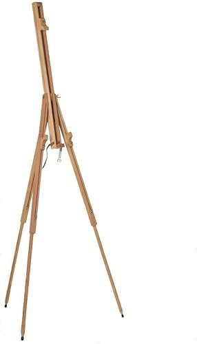 Mabef M28 Caballete universal de campo – Caballete de trípode ligero de madera de haya aceitada para pintura al óleo, acrílico, acuarela o pastel,