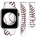 YAGEDOVIU Baseball Watch Band Compatible For Watch Band 38mm 40mm 41mm, Softball Sports Silicone Strap Wristbands Compatible For Watch Bands Series SE 7 6 5 4 3 2 1 for Women Men