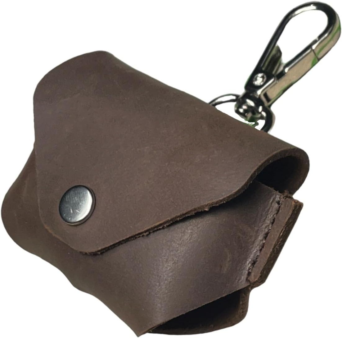 Genuine Leather Case Cover for bAot Airdope Flex 454 ANC Protective Pouch Cover with Hook (Cover Only) (This Cover is Not Sold Or Created by Boat)