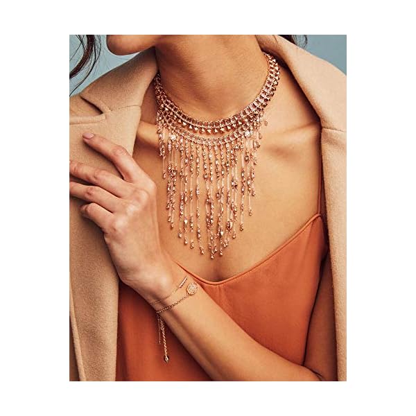 Kendra-Scott-Elaina-Adjustable-Chain-Bracelet-for-Women-Fashion-Jewelry-Gold-Plated Kendra Scott Elaina Link Chain Bracelet for Women, Dainty Fashion Jewelry, 14k Gold-Plated Brass, London Blue Clear Glass