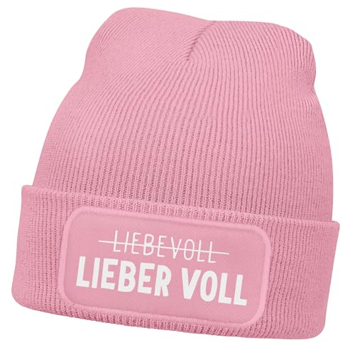 Bonnet en tricot rose MoonWorks pour femme en taille unique avec patch original