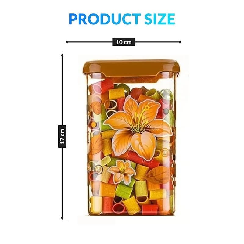 Image of GIRNES Plastic 1100ML Air Tight Container And Jar For Kitchen & Pantry Organizer, Kitchen Accessories Storage Item - 12 Pcs Set
