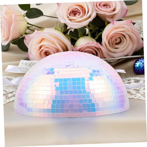 Bola espejada de pared Luxshiny para decoración de hogar y exterior, hemisferio reflectante de espuma plástica para fiestas y bodas miniatura 4