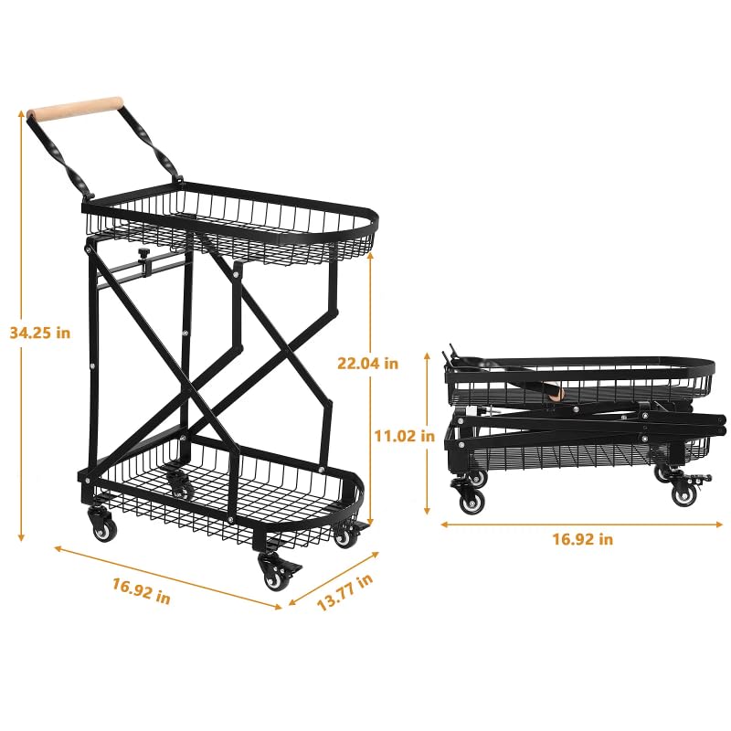 Chariot utilitaire roulant en métal avec roues de rangement
