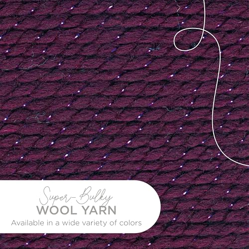Image of Lion Brand Yarn Wool-Ease Thick and Quick Yarn, Soft and Bulky Yarn for Knitting, Crocheting, and Crafting, 3 Pack, Galaxy | Super Bulky Wool Acrylic Blend Fiber for Soft Hats, Sweaters, Chunky Blankets, Yarn for Crochet, Knitting, Crafts, Weaving