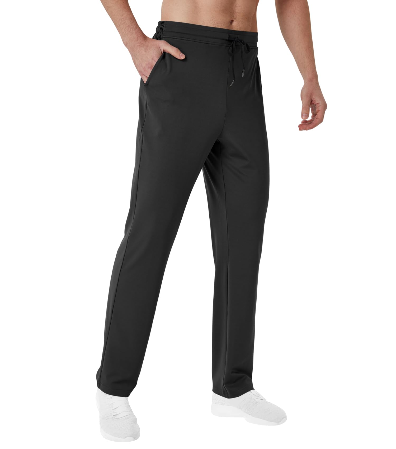 LETAOTAO 32 34 36 38 Inseam Tall Mens Joggers Sweatpants Extra Long Zipper Pockets Athletic Gym Track Pants