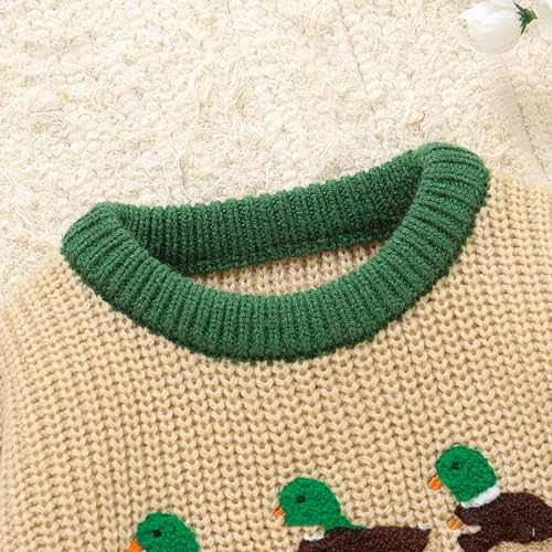 Girls' Sweaters Casual Long Sleeve Knit Pullover Sweater Fall Winter Comfortable Crew Neck Tops4