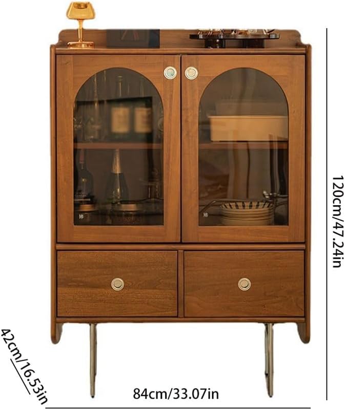 Sideboard Cabinet Nordic Medieval Style Dining Sideboard Household Small Apartment Retro Storage Cabinet Restaurant Display Cabinet Sideboard Cabinet with Drawers