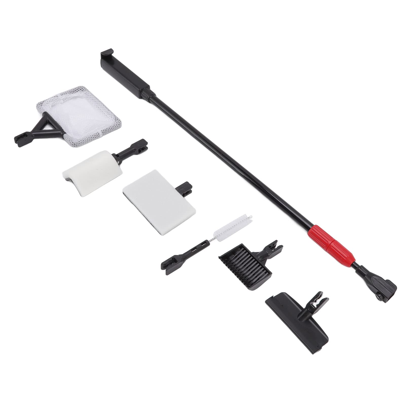 Herramientas de Limpieza de Acuarios, Cepillo 6 en 1, Kit de Herramientas de Limpieza de Acuarios de Fácil Uso ABS para Tanque de Agua