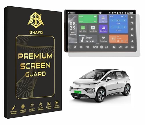 Image of OHAYO Screen Protector Combo for MG Windsor EV 2024 (Matte) - 10.1 inch Infotainment & 7 inch Instrument Cluster Protection Film, 9H Hardness, Matte Anti-Glare, Military-Strength Scratch Resistant, Not Tempered Glass