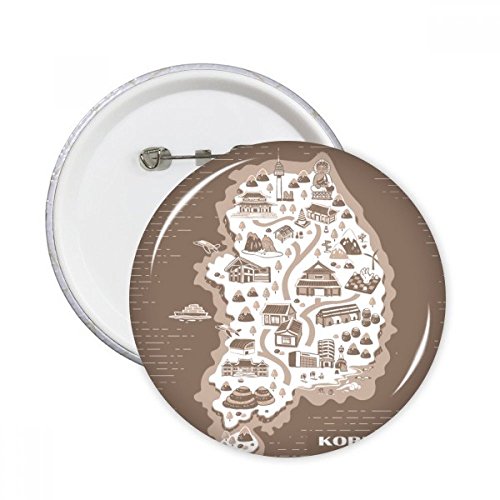 Badge pins Séoul et Busan pour décorer vos sacs et vêtements de voyage