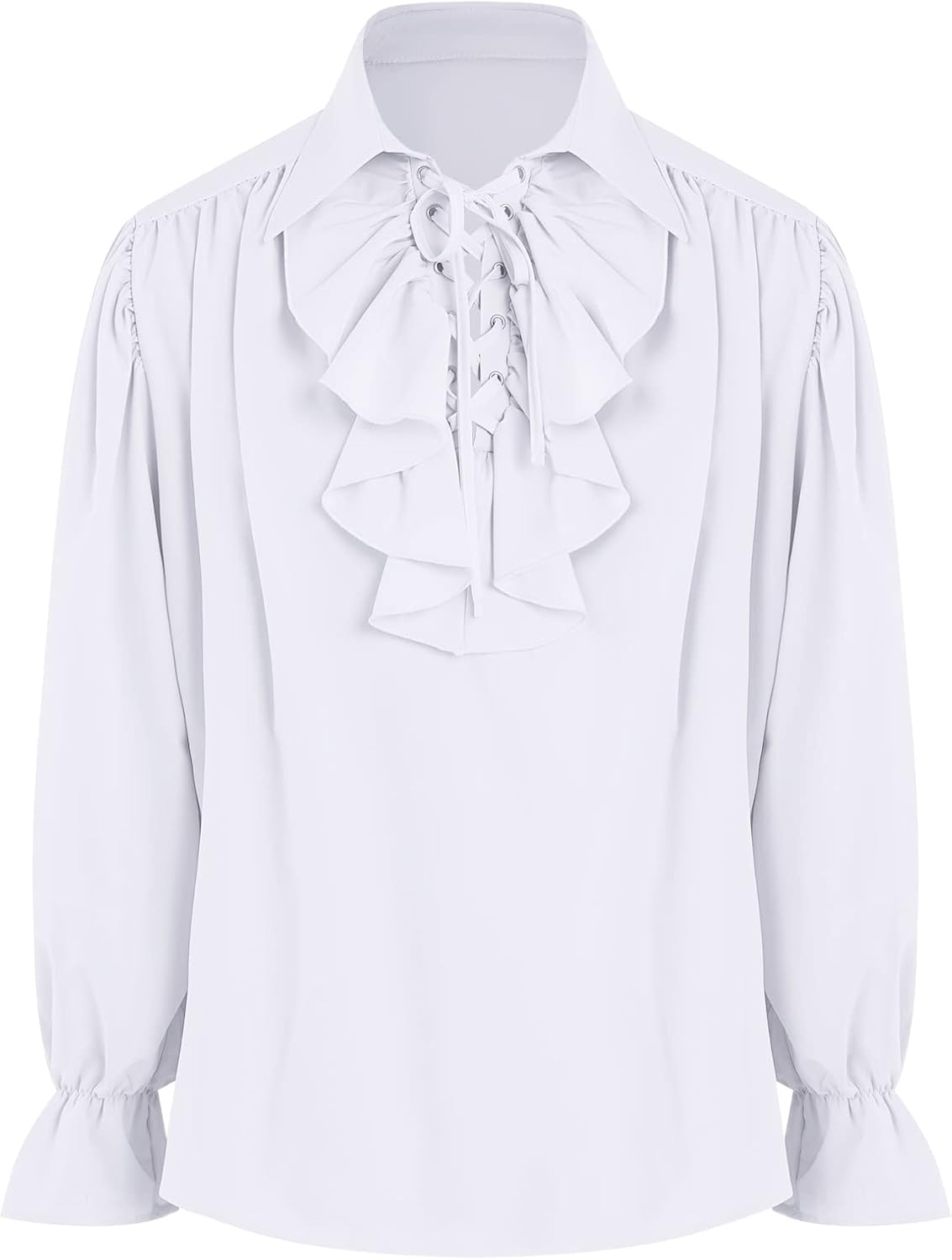 Bbalizko Mens Pirate Shirt Ruffle Victorian Renaissance Steampunk Vampire Poet Shirts Gothic Medieval Costume