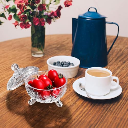 Image of WRINGO Glass Cookie Jar with Airtight Lid | Clear Glass Storage Container for Cookies, Biscuits, Candy, Snacks & Dry Fruits | Kitchen Countertop Storage Jar | (Pack of 1)