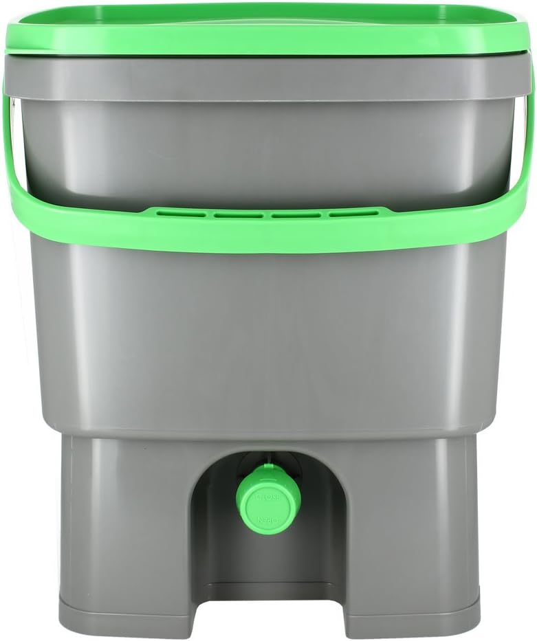 Skaza Bokashi Organko Biomülleimer Küche Set (2 x 16 Liter) - Komposteimer Küche und Garten