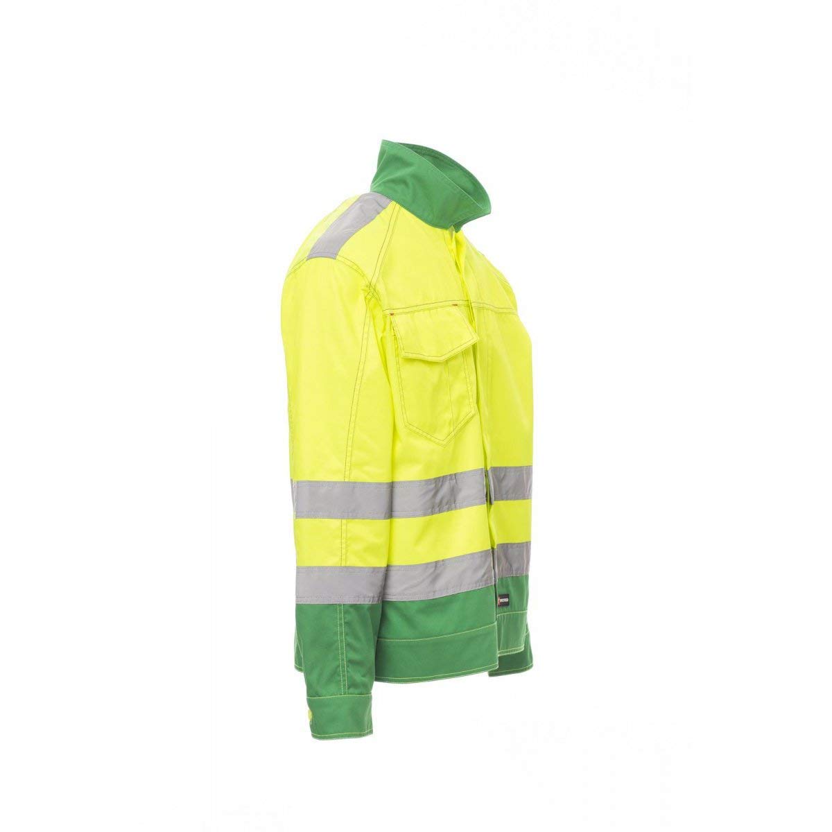 Payper Safe HI-VI Jacket per Uomo e Donna con Cinturone Smartphone Influenzante Giallo/Viola - Dettaglio