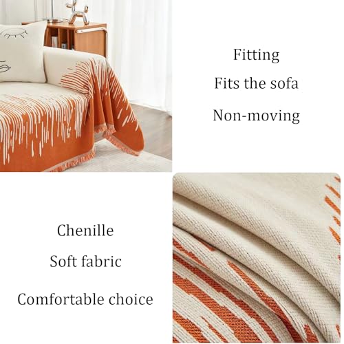 Funda de chenilla para sofá seccional gris reversible de 180x180 cm 3