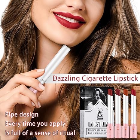 Lana Del Rey Lipstick,4 Colors Little Tube Lipstick Set,Matte Lipstick,Long Lasting Moisturizing Waterproof Lip Gloss Lip Tint Stain,Velvet Lipsticks (4 Colors) - Image 4