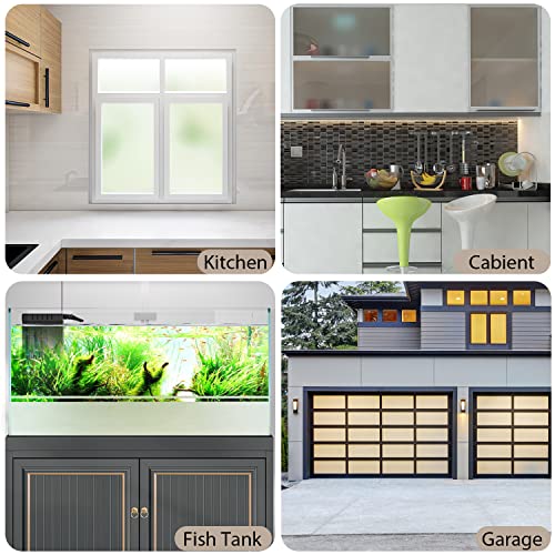 Image of KESPEN Window Privacy Film Frosted Glass Heat Control UV Blocking Privacy Window Film for Glass Windows Static Cling Non-Adhesive Door Coverings Decals for Bathroom Home Office,17.5 Inch X 6.5 Feet