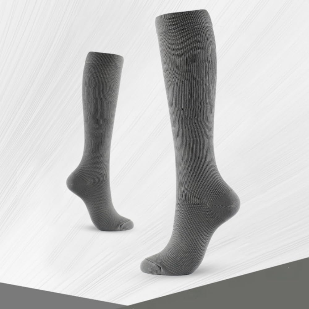 MEVERY-CLASSIC KOMPRESSIONSSTRÜMPFE 6 Paar für Damen & Herren, Geschlossener Zehenbereich, für Sport & Reisen, Elastisch, Strapazierfähig, Weich & Atmungsaktiv
