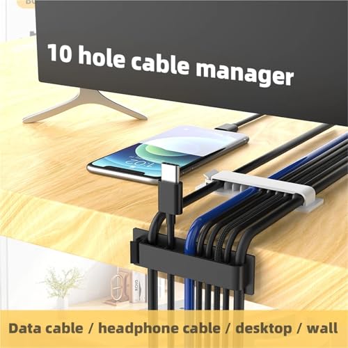 Adhesive Cable Clips 8pcs Self-Adhesive Cable Organizer Clips Wire Holder For Office Ethernet Under Desk Cord Management for Desk, Wall, Car (Transparent) miniatura 3