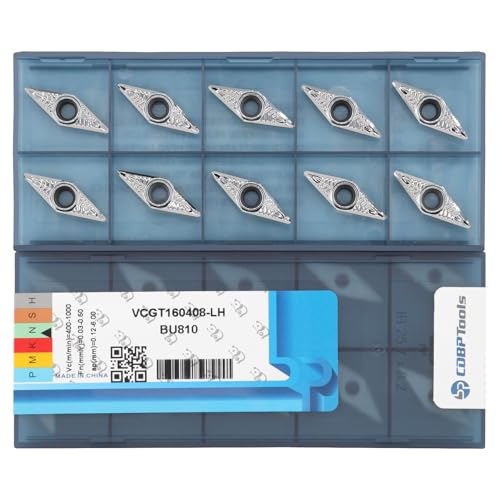 Inserts carbure VCGT160408-LH pour aluminium et métaux non ferreux x10