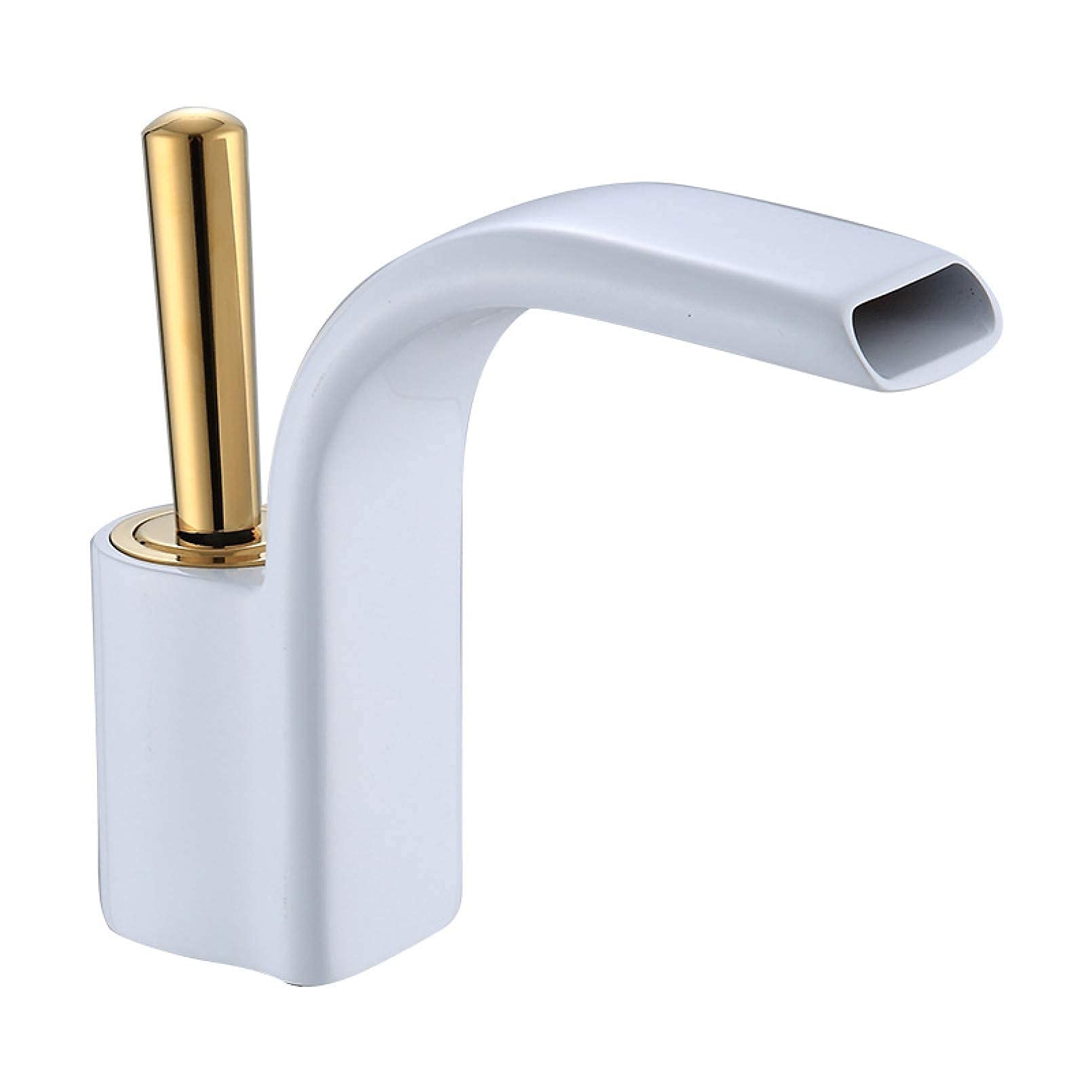 BHFPFZA Brass Kitchen Sink Faucet Deck Mount Waterfall Mixer with den Handle Hot & Cold Bathroom Tap Model 7 - Slish & Kitchen Upgrade