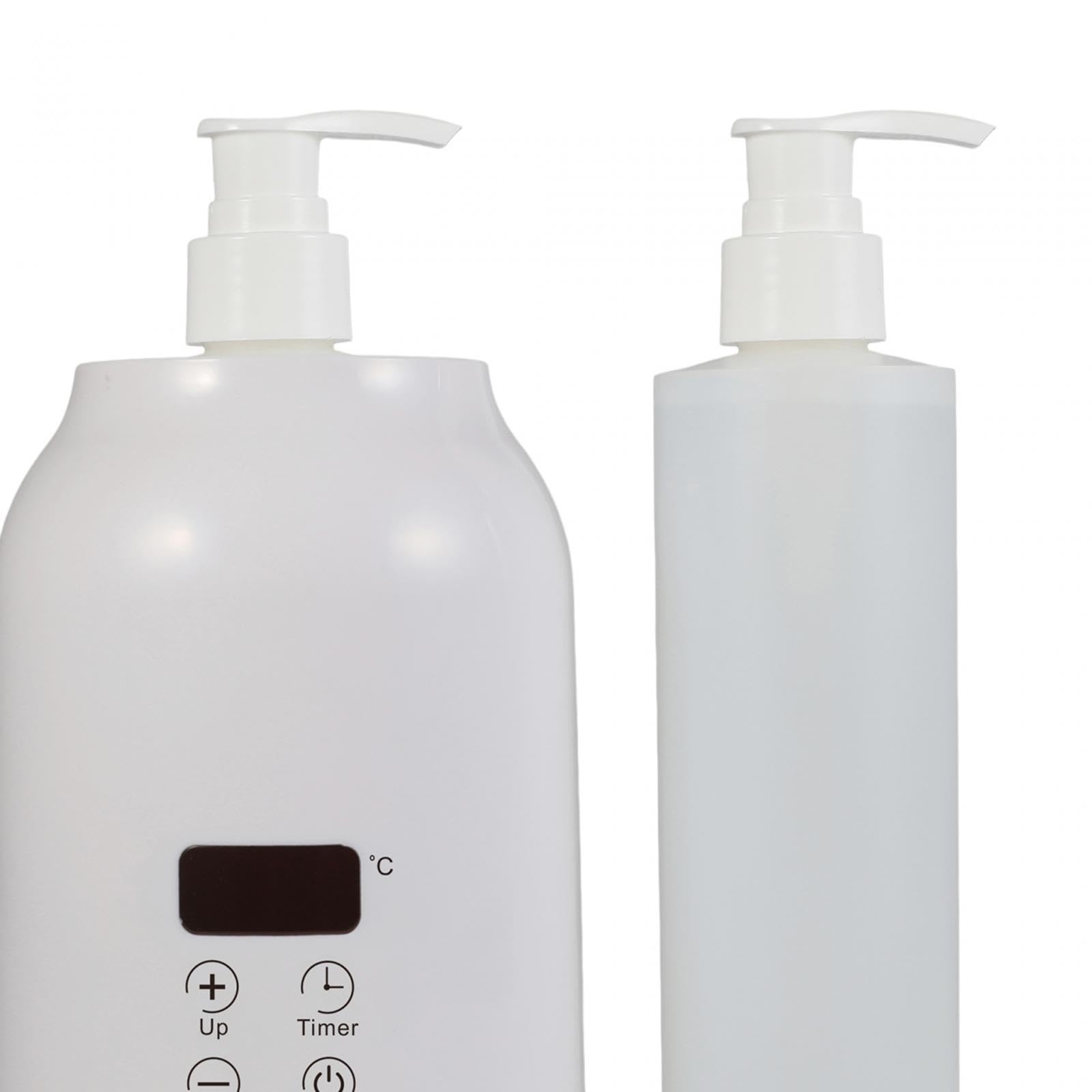 TISHITA Massageölflasche Massageölheizer Cremeflaschenwärmer Lotioncreme Heizgerät Temperaturverstellung Tragbar für Entspannungssitzungen Körperpflege, Weiß