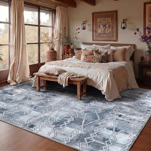 Image of Medallion Vintage Look Carpet for Living Room Bedroom Dining Room | Washable Area Rug with Non Slip TPR Backing | Modern Floor Carpet for Home(Design10-22x55 Inches)
