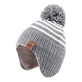 TAILLE INFORMATION: Peu importe la taille de votre tête, ce bonnet tricoté pour garçons a un super étirement pour grandir avec votre bébé, il peut totalement couvrir vos oreilles et toujours avoir une bonne sensation d’affaissement; Dimensions S pour 8-24 mois,M pour 2-4 ans, L pour les enfants de 4-7 ans.